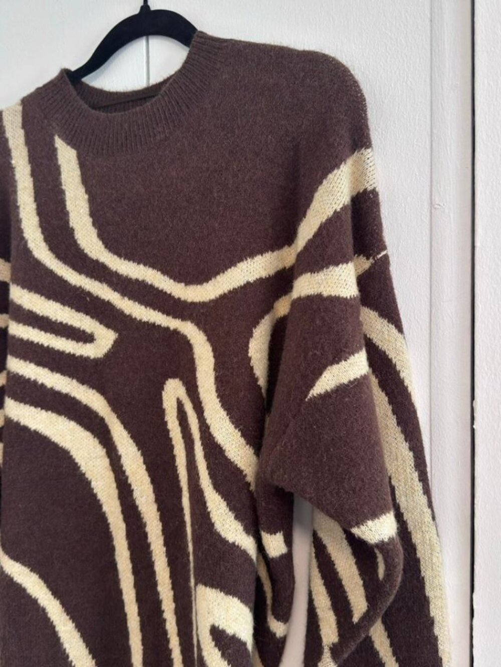 12th TRIBE - Abstract Swirl Knit Sweater